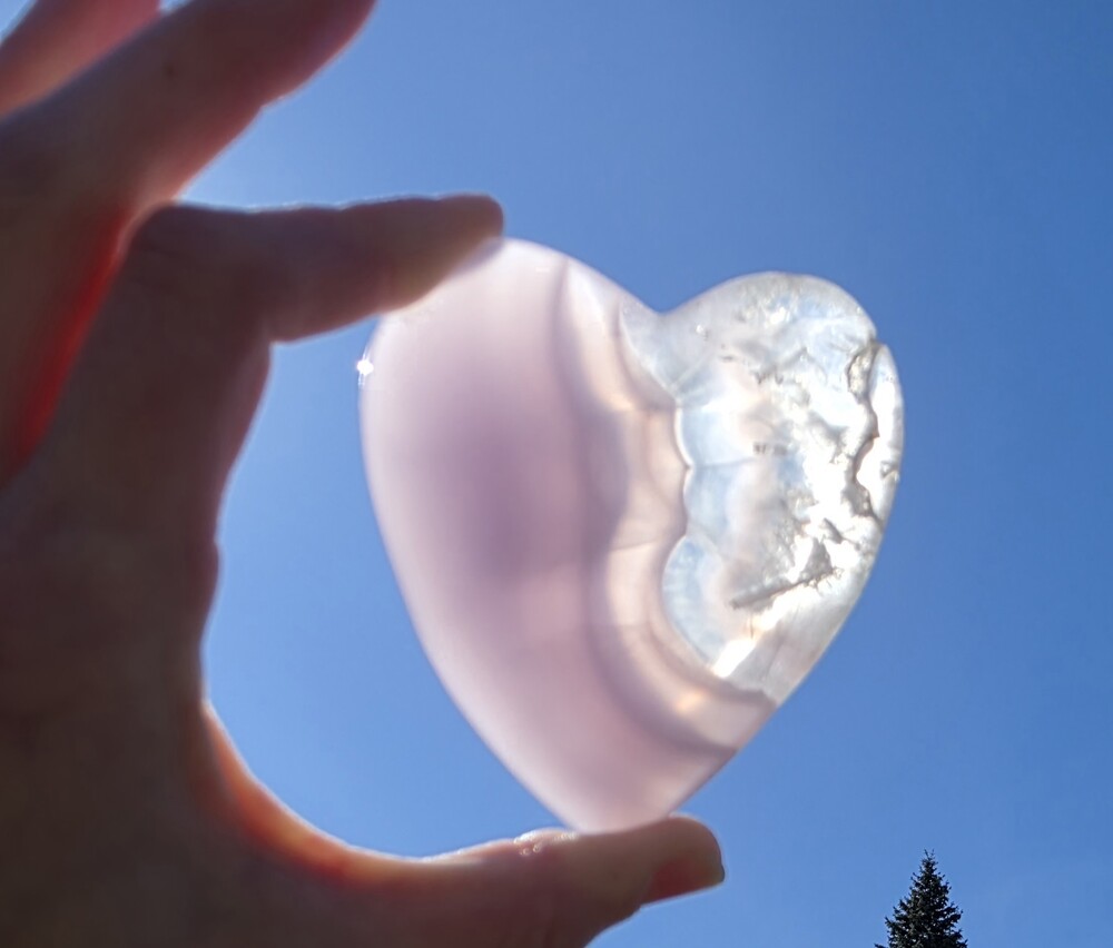 Heart-Shaped Lavender & Clear Fluorite Trinket Dish